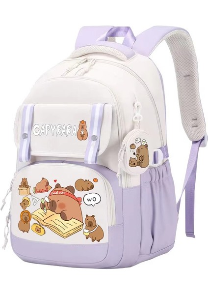 Yeni Capya Okul Çantası Eğlenceli Karikatür Su Yunusu Omuz Çantası Büyük Kapasiteli Ilk ve Ortaokul Öğrencileri (Yurt Dışından)