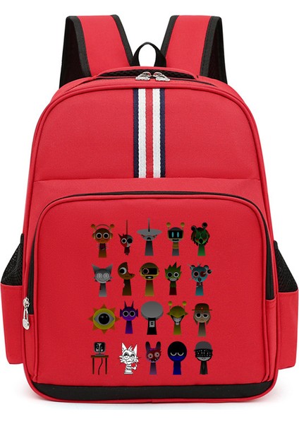 Karikatür Çocuk Omuz Çantası Küçük Öğrencilerle Erkek ve Kadınların Kampüs Trendi Büyük Kapasiteli Okul Çantası (Yurt Dışından)