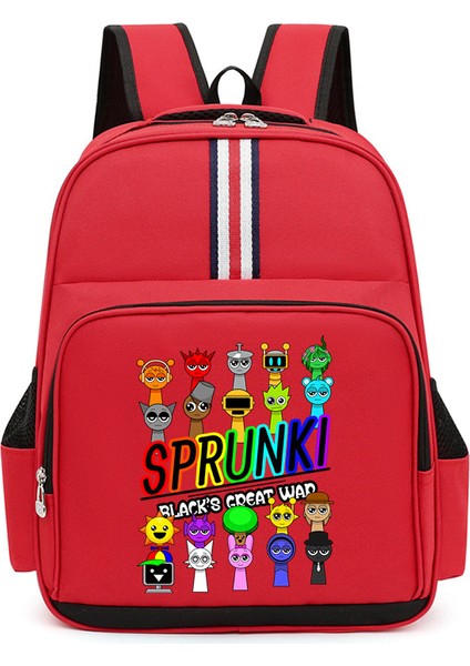 Karikatür Çocuk Omuz Çantası Küçük Öğrencilerle Erkek ve Kadınların Kampüs Trendi Büyük Kapasiteli Okul Çantası (Yurt Dışından)