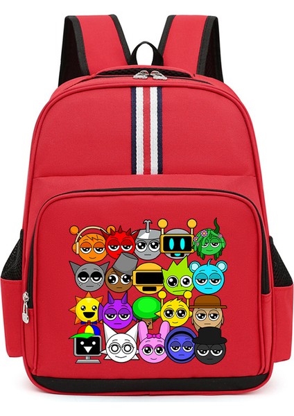 Karikatür Çocuk Omuz Çantası Küçük Öğrencilerle Erkek ve Kadınların Kampüs Trendi Büyük Kapasiteli Okul Çantası (Yurt Dışından)