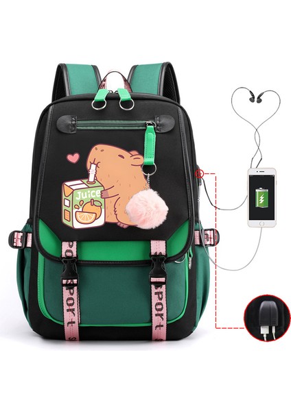 Sıcak Satış Capya Capya Sevimli USB Portu Çok Fonksiyonlu Eğlence Seyahat Sırt Çantaları (Yurt Dışından)