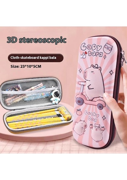 25 Yeni 3D Çift Katmanlı Kalem Kutusu Ilkokul Öğrencileri Büyük Kapasiteli Erkek ve Kadın Çocuk Kırtasiye Çantası Kalem Kutusu Kırtasiye Kutusu Depolama (Yurt Dışından)