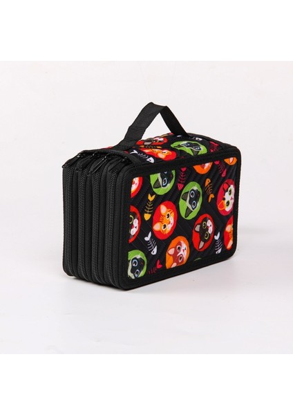 Eskiz Kalem Çantası Delik Büyük Kapasiteli Renkli Kalem Kutusu Kırtasiye Fırçaları Sanat Tırnak Sanat Saklama Çantası 72 Delik (Yurt Dışından)