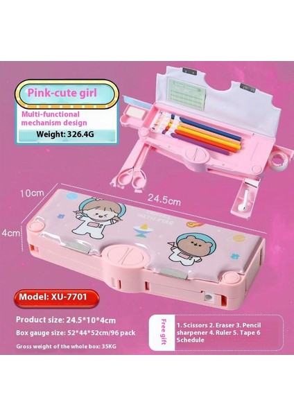 Yaratıcı Astronot Çok Fonksiyonlu Kalem Kutusu Ilkokul Öğrencileri Büyük Kapasiteli Yüksek Değerli Kırtasiye Kutusu (Yurt Dışından)