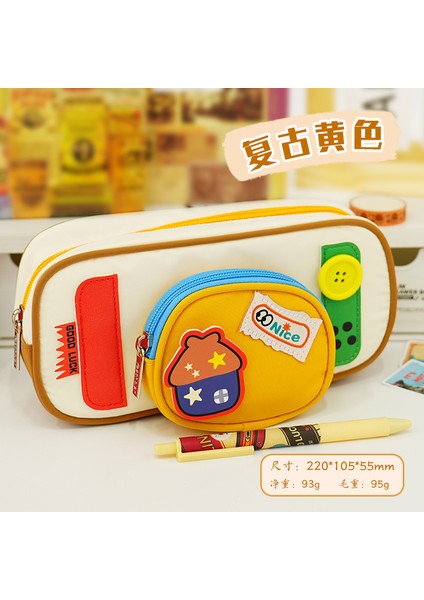 Sevimli Kalem Çantası Yüksek Değerli Ins Tarzı Büyük Kapasiteli Kırtasiye Kutusu Kalem Kutusu 2025 Yeni (Yurt Dışından)