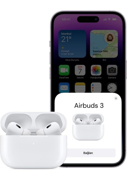 Airbuds 3 Kulak Içi Bluetooth Kulaklık + Airpods Pro 3 Koruma Kılıfı iPhone Pop-Up Kablosuz Kulaklık fırsatları