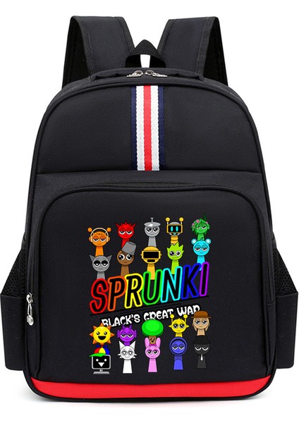 Karikatür Çocuk Omuz Çantası Küçük Öğrencilerle Erkek ve Kadınların Kampüs Trendi Büyük Kapasiteli Okul Çantası (Yurt Dışından)