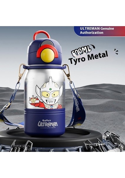 Ultraman Çocuk Isı Yalıtım Dağı Erkek Su Dağı 316 Paslanmaz Çelik Su Şişesi Okul Öğrencileri Için Pipetli Daklar (Yurt Dışından)