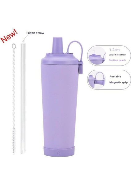 Yeni Taşınabilir Manyetik Emme Saplı Su Dağı 830ML Büyük Kapasiteli Yalıtım Kabı Büyük Delikli Inci Su Dağı Emilebilir (Yurt Dışından)