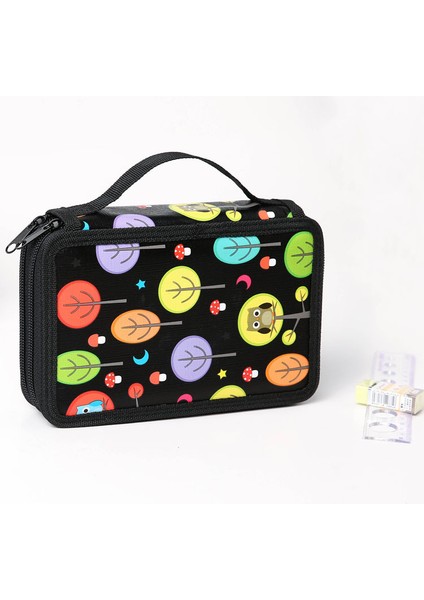 Eskiz Kalem Çantası Delik Büyük Kapasiteli Renkli Kalem Kutusu Kırtasiye Fırçaları Sanat Tırnak Sanat Saklama Çantası 72 Delik (Yurt Dışından)