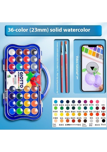 Pigment Suluboya Seti Opak Sanat Için Tam Takım Araçlar 36 (Yurt Dışından)