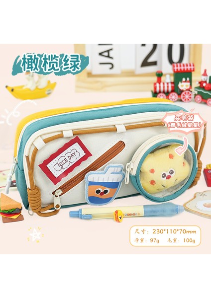 Kalem Çantası Kırtasiye Kutusu Büyük Kapasiteli Öğrenci Saklama Kalem Kutusu Kalem Çantası (Yurt Dışından)