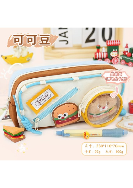 Kalem Çantası Kırtasiye Kutusu Büyük Kapasiteli Öğrenci Saklama Kalem Kutusu Kalem Çantası (Yurt Dışından)