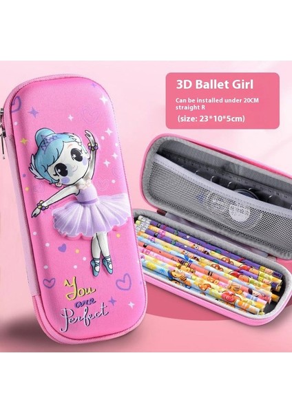 25 Yeni 3D Çift Katmanlı Kalem Kutusu Ilkokul Öğrencileri Büyük Kapasiteli Erkek ve Kadın Çocuk Kırtasiye Çantası Kalem Kutusu Kırtasiye Kutusu Depolama (Yurt Dışından)