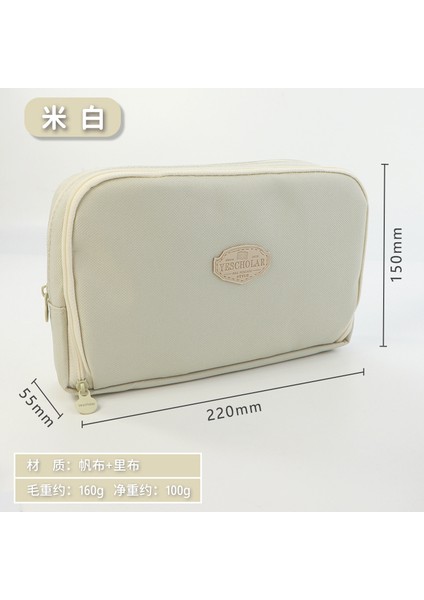 Büyük Kapasiteli Kırtasiye Kalem Çantası Ins Yüksek Değerli El Kitabı Saklama Kutusu Ingiliz Tarzı Çok Fonksiyonlu Basit Kalem Çantası (Yurt Dışından)