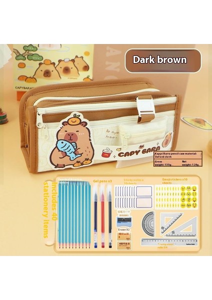 Kalem Çantası Yeni Büyük Boy Kapasiteli Ortaokul Öğrencileri Kırtasiye Kutusu Yaratıcı Kalem Saklama Çantası Ilkokul Öğrencileri Yüksek Değerli Tasarım Hissi (Yurt Dışından)
