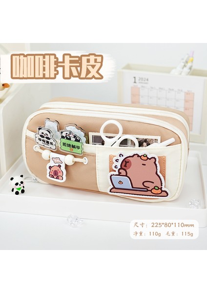 Yeni 9 Kat Büyük Kapasiteli Kalem Çantası Karikatür Cırt Cırtlı Tembel Yüksek Değerli Ins Tarzı Kız Kırtasiye Kutusu Öğrenci Kalem Kutusu (Yurt Dışından)