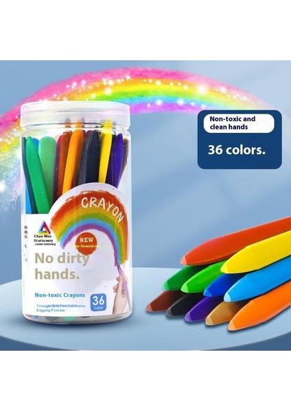 Yeni Çocuk Kirlenmeyen Eller Boya Kalemi 12 Renk 18'24'36 Renk Çocuk Grafiti Çizim Kalemleri Yıkanabilir Kova Boya Kalemi (Yurt Dışından)