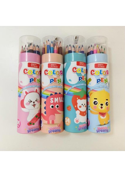 Yeni Renkli Kalemler Varil Çocuk Çizim Öğrenci Seti Yağ Bazlı Renkli Kalemler Sanat Malzemeleri 12/18/24/36 (Yurt Dışından)