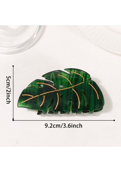 Yaprak Kepçe Klipsi Yaratıcı Retro Saç Klipsi Kadın Köpekbalığı Klipsi Saç Aksesuarları (Yurt Dışından)