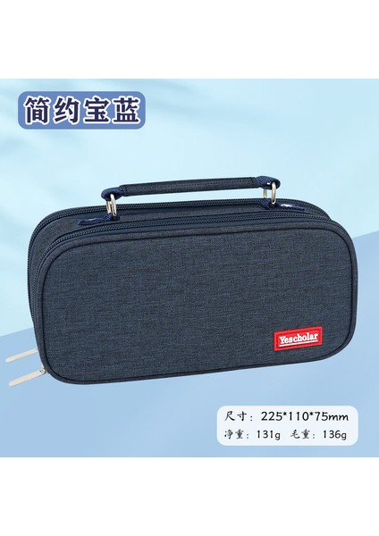 Büyük Kapasiteli Kalem Çantası Kalem Kutusu Ortaokul Öğrencileri Basit Okul Malzemeleri Kırtasiye Saklama Çantası (Yurt Dışından)