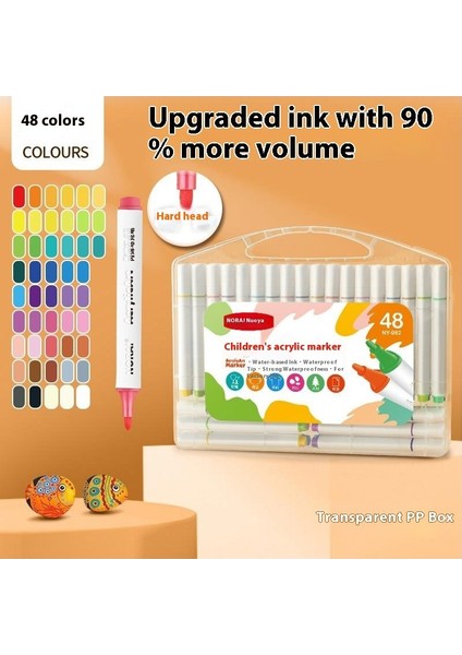 Öğrenciler Için Çocuk Akrilik Keçeli Kalemler Sanat Opak Çocuk El Yapımı Diy Doodle Kalem Suluboya Kalemleri (Yurt Dışından)