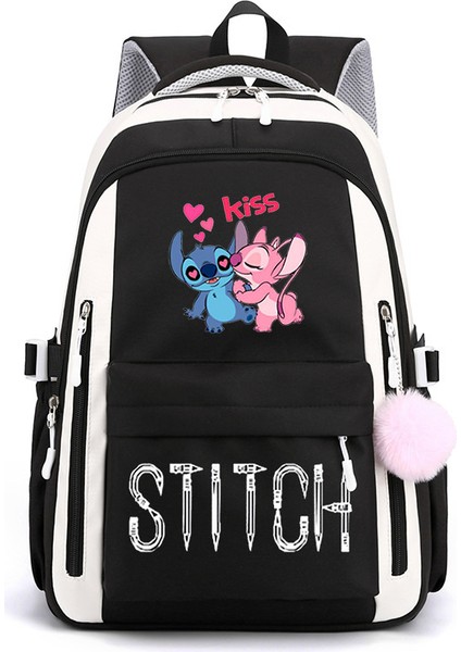 Yeni Yıldız Bebek Karikatür Baskı Rahat Omuz Çantası Ortaokul Lise Öğrencileri Büyük Kapasiteli Sırt Çantaları (Yurt Dışından)