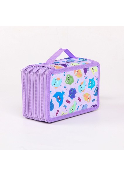 Eskiz Kalem Çantası Delik Büyük Kapasiteli Renkli Kalem Kutusu Kırtasiye Fırçaları Sanat Tırnak Sanat Saklama Çantası 72 Delik (Yurt Dışından)