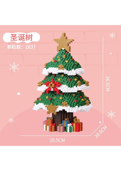 Noel Serisi Puzzle Montaj Uyumlu Yapı Taşları Küçük Parçacıklar Çocuk Oyuncakları (Yurt Dışından)