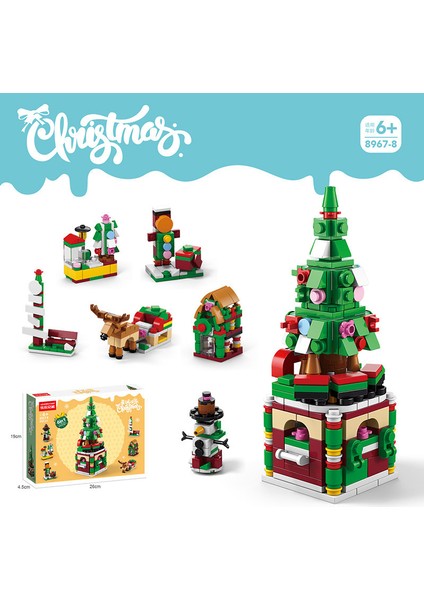 Noel Serisi Puzzle Montaj Uyumlu Yapı Taşları Küçük Parçacıklar Çocuk Oyuncakları (Yurt Dışından)