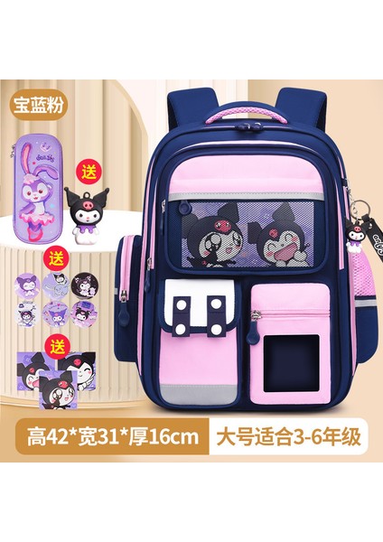 Kızlar Azaltılmış Yük Omurga Koruma Okul Çantası 1-6 Sınıflar Büyük Kapasiteli Çocuklar Karikatür (Yurt Dışından)