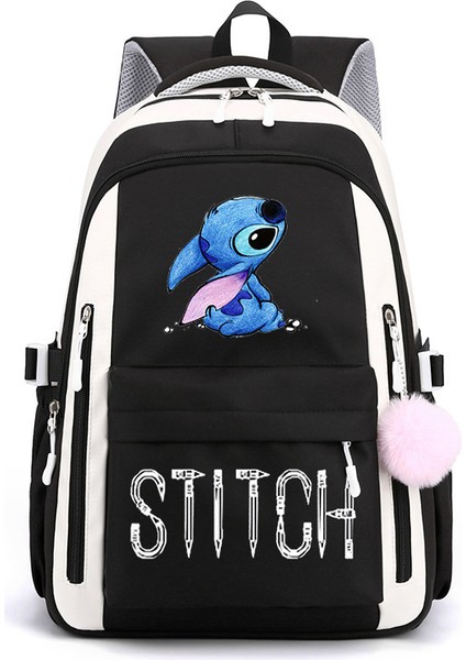 Yeni Yıldız Bebek Karikatür Baskı Rahat Omuz Çantası Ortaokul Lise Öğrencileri Büyük Kapasiteli Sırt Çantaları (Yurt Dışından)