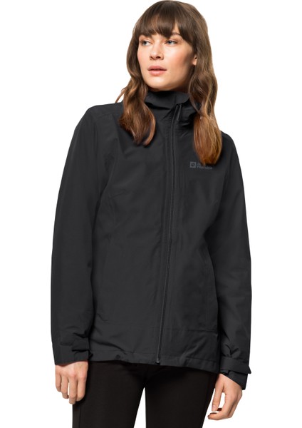 Moonrise 3in1 Kadın Siyah Outdoor Ceketi