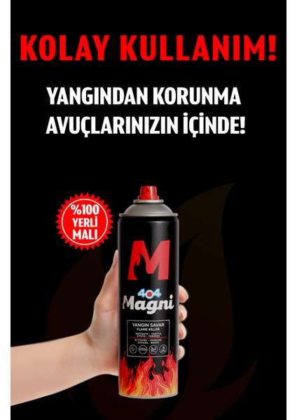 Yangın Söndürücü Sprey 500 ml 4lü