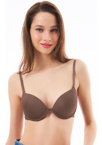 Lol Up Push Up Balenli Kahverengi Sütyen