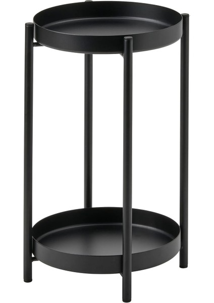 Olıvblad Çiçeklik 35 cm Siyah Dış Mekan ve Iç Mekan Metal Saksı Standı