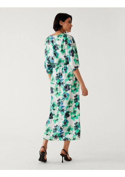 Çiçek Desenli Midi Elbise fırsatları