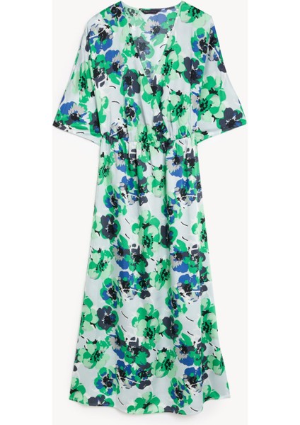 Çiçek Desenli Midi Elbise indirimleri