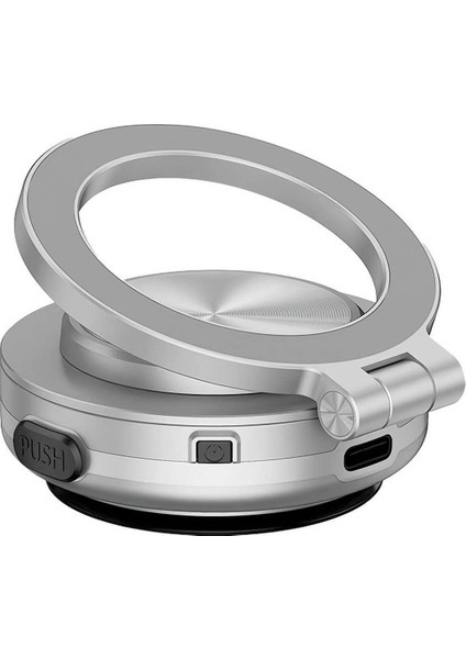 Wearfit Pro 360° Dönebilen 270° Katlanır Şarjlı Elektrikli Vakumlu Manyetik Arabalar Için Güçlü Çelik Telefon Tutacağı (Yurt Dışından)