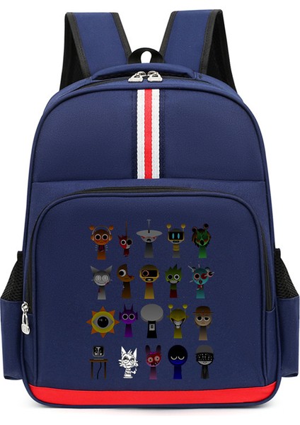 Karikatür Çocuk Omuz Çantası Küçük Öğrencilerle Erkek ve Kadınların Kampüs Trendi Büyük Kapasiteli Okul Çantası (Yurt Dışından)