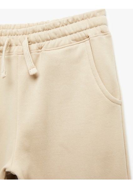 Pamuklu Beli Bağcıklı Şardonlu Jogger Eşofman Altı modelleri