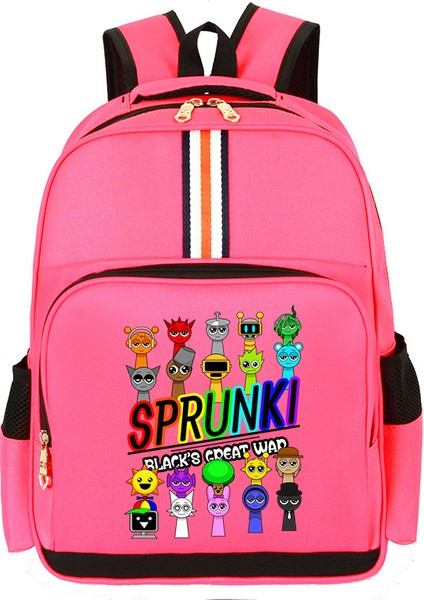 Karikatür Çocuk Omuz Çantası Küçük Öğrencilerle Erkek ve Kadınların Kampüs Trendi Büyük Kapasiteli Okul Çantası (Yurt Dışından)