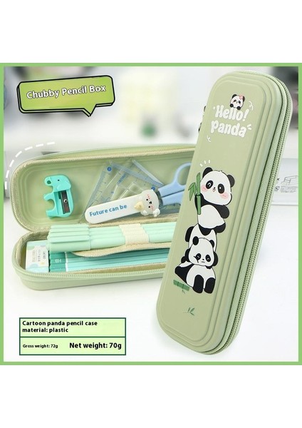 Çocuk Karikatür Kırtasiye Kutusu Büyük Kapasiteli Su Geçirmez Kalem Çantası Çok Fonksiyonlu Ilkokul Öğrencileri Çift Plastik Kalem Kutusu (Yurt Dışından)