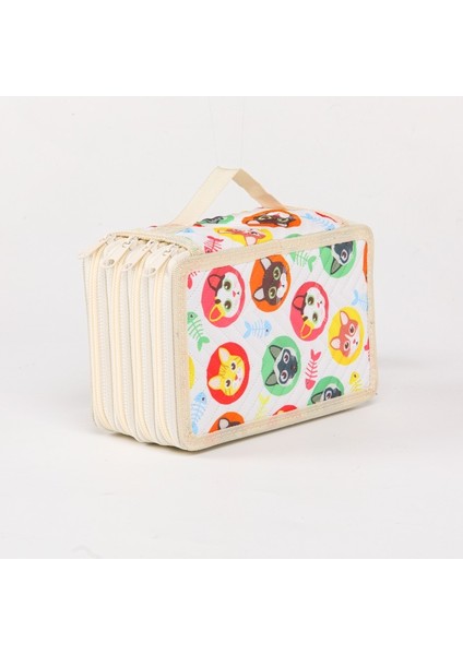 Eskiz Kalem Çantası Delik Büyük Kapasiteli Renkli Kalem Kutusu Kırtasiye Fırçaları Sanat Tırnak Sanat Saklama Çantası 72 Delik (Yurt Dışından)