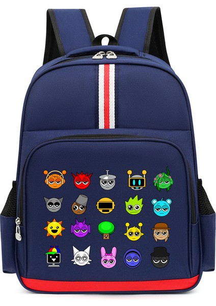 Karikatür Çocuk Omuz Çantası Küçük Öğrencilerle Erkek ve Kadınların Kampüs Trendi Büyük Kapasiteli Okul Çantası (Yurt Dışından)