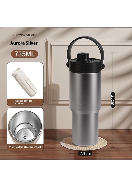 Yüksek Değerli Büyük Kapasiteli Pipetli Çift Içimli 316 Paslanmaz Çelik Seramik Astarlı Yalıtımlı Dak Taşınabilir Araba Dağı (Yurt Dışından)