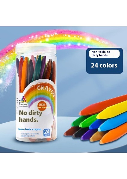 Yeni Çocuk Kirlenmeyen Eller Boya Kalemi 12 Renk 18'24'36 Renk Çocuk Grafiti Çizim Kalemleri Yıkanabilir Kova Boya Kalemi (Yurt Dışından)