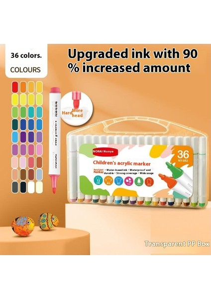 Öğrenciler Için Çocuk Akrilik Keçeli Kalemler Sanat Opak Çocuk El Yapımı Diy Doodle Kalem Suluboya Kalemleri (Yurt Dışından)