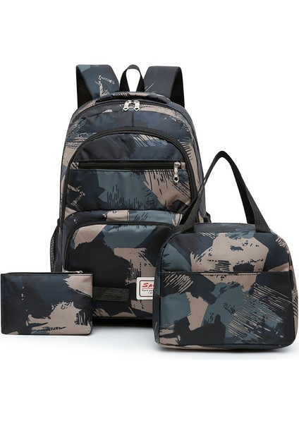 Üç Parçalı 3'ü 1 Arada Omuz Okul Çantası Öğle Yemeği Kutusu Kalem Çantası Okul Çantası (Yurt Dışından)