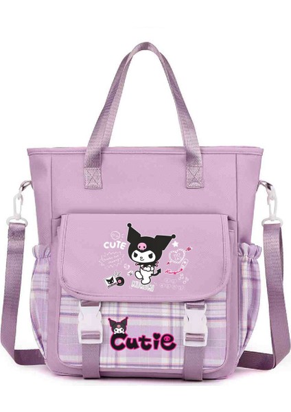 Çapraz Askılı Çanta Öğrenciler Sınıf Yükleme Kitapları Tote Büyük Çanta Omuz Makyaj Çantası Sevimli Karikatür Baskı Çapraz Askılı Çanta (Yurt Dışından)